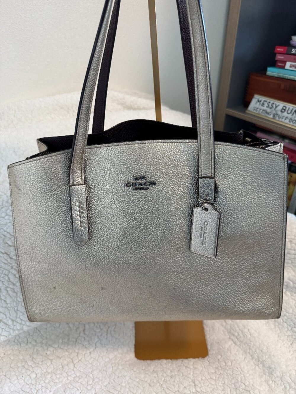 Coach 31037 Charlie Carryall in Metallic Gold